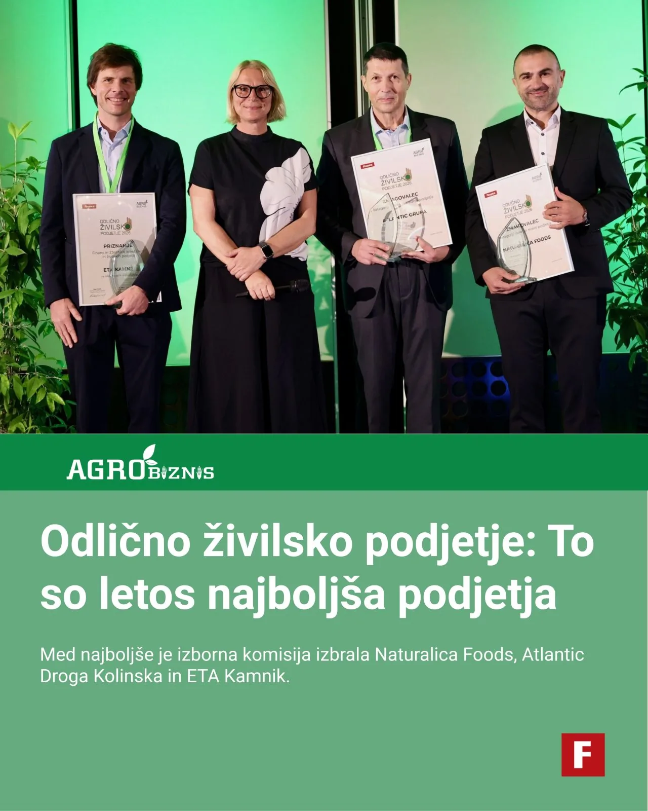 Agrobiznis announcement: Excellent Food Company 2026, Naturalica Foods, Atlantic Droga Kolinska and Eta Kamnik